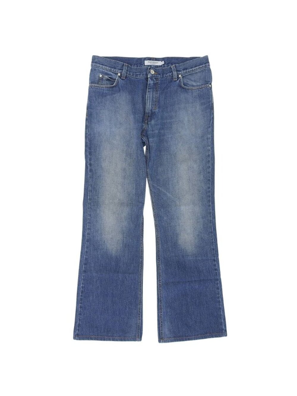 Saint Laurent Cotton Bootcut Denim Pants Blue 52